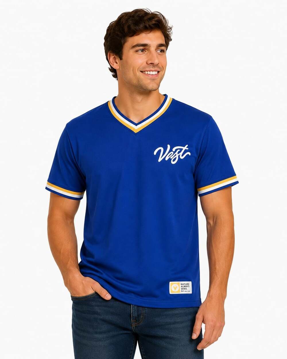 Vast Baseball Jersey Shirt Medium NWT Nature Always Wins New Beach Surf L300